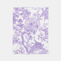 Lila Chinoiserie-Toile-Drache Kirschblüte