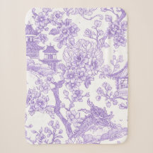 Lila Chinoiserie-Toile-Drache Kirschblüte