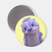 Lila Chipmunk Magnet (Vorderseite/Rückseite)