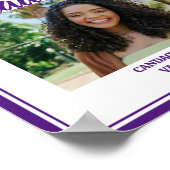 Lila Choir Foto High School Graduation Party Poster (Ecke)