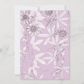 Lila Christliche Hochzeitseinladung Einladung (Rückseite)