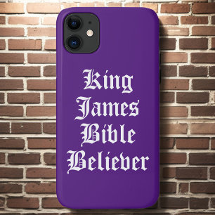 Lila Christlicher Glaube König James Bible Case-Mate iPhone Hülle