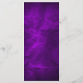 Lila Christliches CrossWedelmenü für Silber Menükarte (Rückseite)