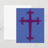 Lila Christliches Kreuz (Vorne/Hinten)