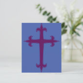 Lila Christliches Kreuz (Stehend Vorderseite)