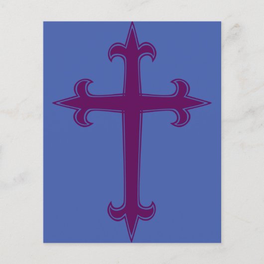 Lila Christliches Kreuz (Vorderseite)