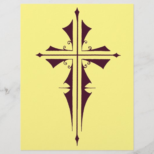 Lila Christliches Kreuz Flyer (Vorne)