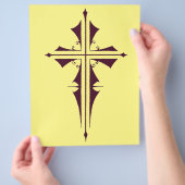 Lila Christliches Kreuz Flyer (Hand)