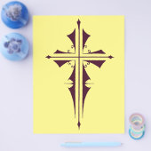 Lila Christliches Kreuz Flyer (Einzeln)