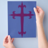 Lila Christliches Kreuz Flyer (Hand)