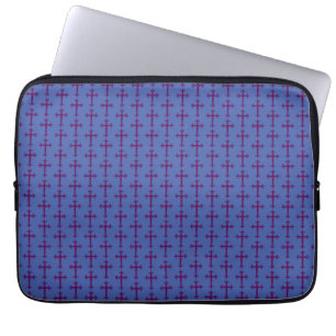 Lila christliches Kreuz Laptopschutzhülle