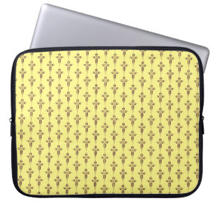 Lila christliches Kreuz Laptopschutzhülle