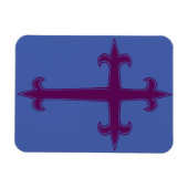 Lila Christliches Kreuz Magnet (Horizontal)