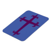 Lila Christliches Kreuz Magnet (Linke Seite)