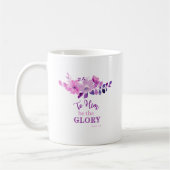 Lila Christliches Zitat Kaffeetasse (Links)
