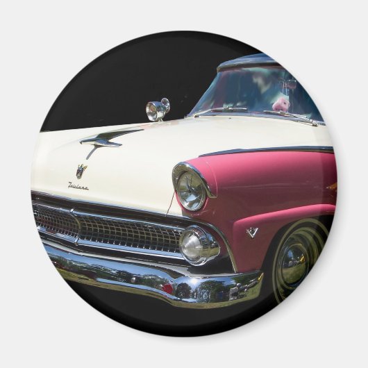 lila-Chrom-Klassikfahrzeug Magnet (Vorne)