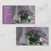 lila Chrysanthemen Visitenkarte (Vorne/Hinten)