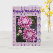 Lila Chrysanthemum Blume Blumenkohl-Foto Karte (Gelbe Blume)