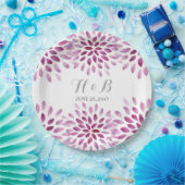 Lila Chrysanthemum-Papier-Teller Pappteller (Party)