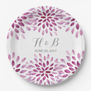Lila Chrysanthemum-Papier-Teller Pappteller