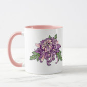 Lila Chrysanthemum Tasse (Links)