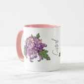 Lila Chrysanthemum Tasse (Vorderseite Links)