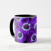 Lila Cinerarias Tasse (Vorderseite Links)