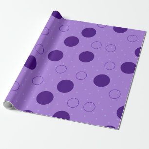 Lila Circle Pattern Einzigartiges, modernes Gesche Geschenkpapier