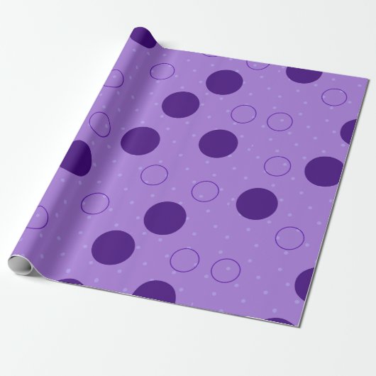Lila Circle Pattern Einzigartiges, modernes Gesche Geschenkpapier (Ungerollt)