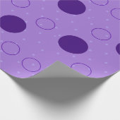 Lila Circle Pattern Einzigartiges, modernes Gesche Geschenkpapier (Ecke)