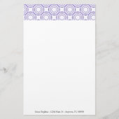Lila Circle Pattern - Stationieren Briefpapier (Vorderseite)