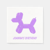 Lila Circus Ballon Serviette (Vorderseite)