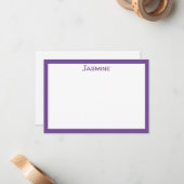 Lila Classic Mitteilungskarte (Vorderseite/Rückseite Beispiel)