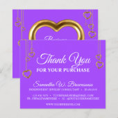 Lila Clean Heart Gold Vielen Dank (Vorne/Hinten)