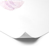 lila Clematis Aquarell Poster (Ecke)