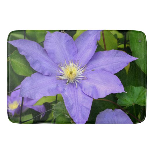 Lila Clematis Badematte (Vorderseite)