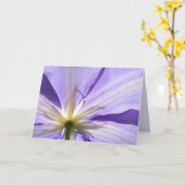 Lila Clematis - Beileidskarte Karte (Gelbe Blume)