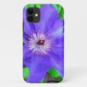 Lila Clematis-Blume Case-Mate iPhone Hülle (Rückseite)