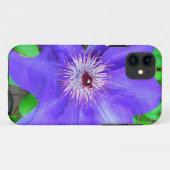 Lila Clematis-Blume Case-Mate iPhone Hülle (Rückseite (Horizontal))