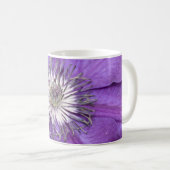 Lila Clematis Blume Kaffeekaffee Tasse (VorderseiteRechts)