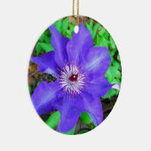 Lila Clematis-Blume Keramik Ornament (Rechts)