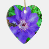 Lila Clematis-Blume Keramikornament (Rechts)