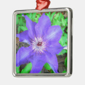 Lila Clematis-Blume Ornament Aus Metall (Links)