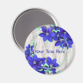 Lila Clematis Celebration Magnet (Vorderseite/Rückseite)