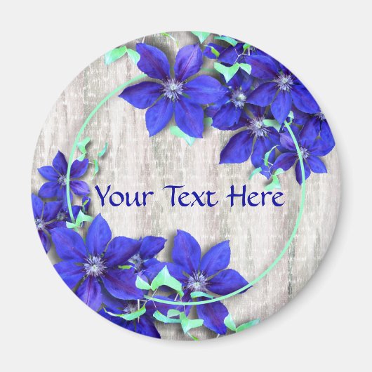 Lila Clematis Celebration Magnet (Vorne)