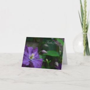 Lila Clematis Dankeskarte