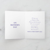 Lila Clematis Daughter Muttertag Karte (Innenseite)