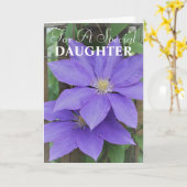 Lila Clematis Daughter Muttertag Karte (Gelbe Blume)