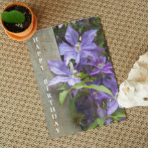 Lila Clematis Floral Geburtstag