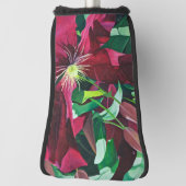 Lila Clematis Floral Golf Headcover (Rotieren 90)